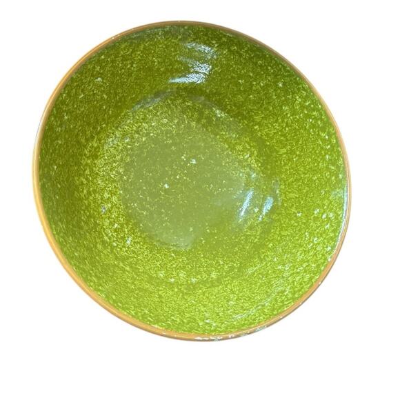 Over and Back Italy Serving Bowl Green Speckled Kitchenware Salad Pasta READ - Picture 3 of 8